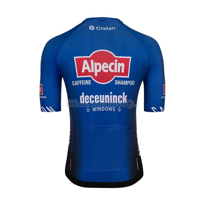 Abbigliamento Ciclismo Alpecin Deceuninck Manica Corta 2022 Nero Blu
